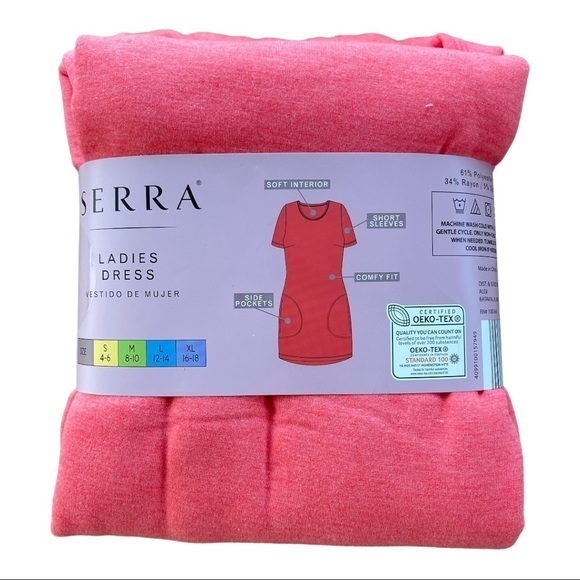 NWT SERRA Women Ladies Summer Shift Dress with pockets Size M - Picture 4 of 4